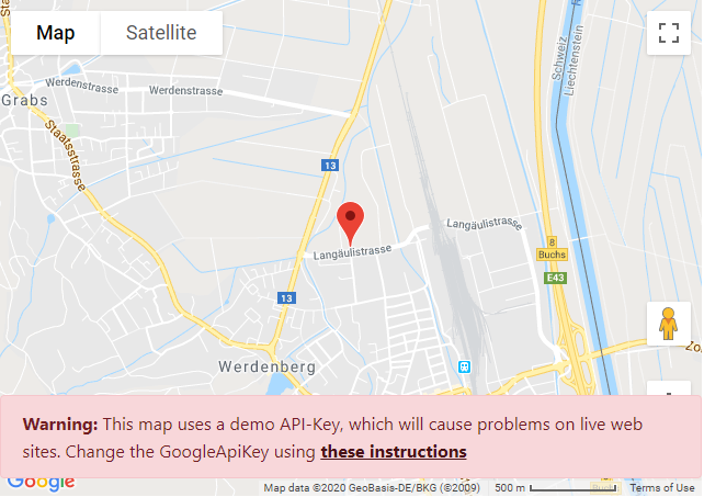 Change Google Maps API Key v10.25 - v12.02 | 2sxc - Content Management